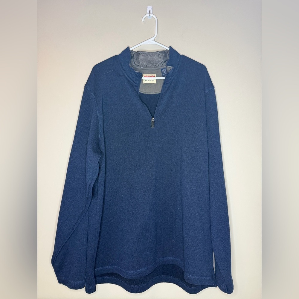 Wrangler Men's Blue Zip-Up Sweater